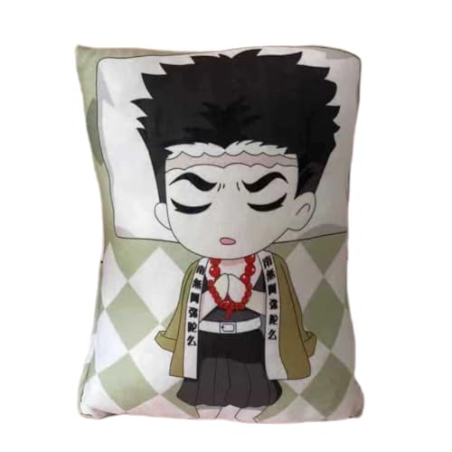 Sonsoke Agatsuma Zenitsu Anime Figur Plüschkissen Manga Cosplay Plüschtier Wurfkissen für Halloween-Dekorationen, Geburtstagsspielzeug 35x25 cm (Himejima Gyomei) von Sonsoke