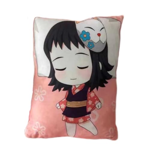 Sonsoke Agatsuma Zenitsu Anime Figur Plüschkissen Manga Cosplay Plüschtier Wurfkissen für Halloween-Dekorationen, Geburtstagsspielzeug 35x25 cm (Makomo) von Sonsoke