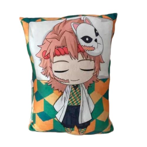 Sonsoke Agatsuma Zenitsu Anime Figur Plüschkissen Manga Cosplay Plüschtier Wurfkissen für Halloween-Dekorationen, Geburtstagsspielzeug 35x25 cm (Sabito) von Sonsoke