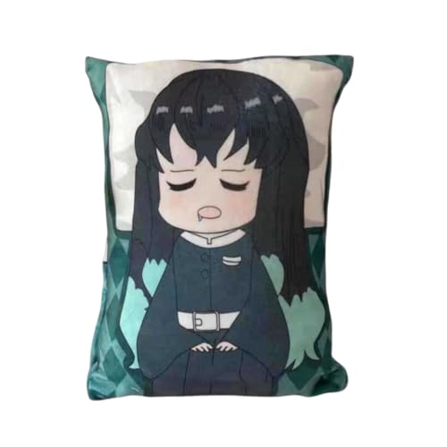 Sonsoke Agatsuma Zenitsu Anime Figur Plüschkissen Manga Cosplay Plüschtier Wurfkissen für Halloween-Dekorationen, Geburtstagsspielzeug 35x25 cm (Tokitou Muichirou) von Sonsoke