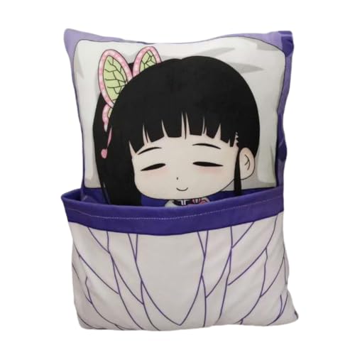 Sonsoke Agatsuma Zenitsu Anime Figur Plüschkissen Manga Cosplay Plüschtier Wurfkissen für Halloween-Dekorationen, Geburtstagsspielzeug 35x25 cm (Tsuyuri Kanawo) von Sonsoke