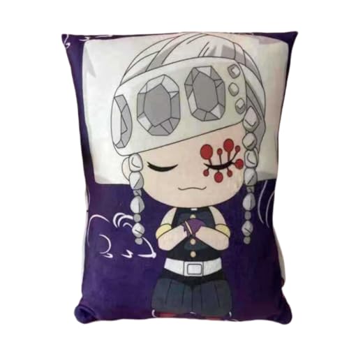 Sonsoke Agatsuma Zenitsu Anime Figur Plüschkissen Manga Cosplay Plüschtier Wurfkissen für Halloween-Dekorationen, Geburtstagsspielzeug 35x25 cm (Uzui Tengen) von Sonsoke