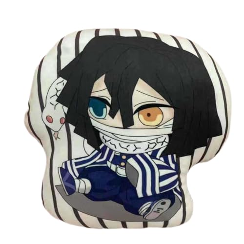 Sonsoke Hashibira Inosuke Anime Figur Plüschkissen Manga Cosplay Plüschtier Wurfkissen für Halloween-Dekorationen, Geburtstagsspielzeug 45 cm (Iguro Obanai) von Sonsoke