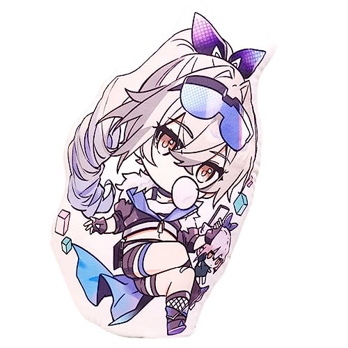 Sonsoke Anime Figur Plüschkissen Plüschtier Wurfkissen für Halloween Cosplay Dekorationen Geburtstag Spielzeug 45 cm (Silberner Wolf) von Sonsoke