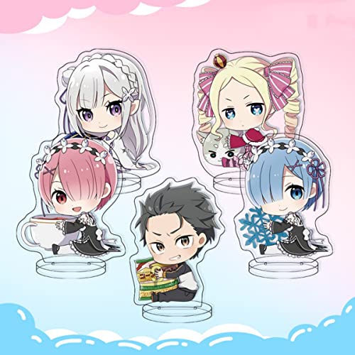 Sonsoke Re: Zero Starting Life in Another World Anime Figur 5 Stück Stand Game Figur Acryl Peripherie Ornamente Collections Cosplay (Stil 3) von Sonsoke