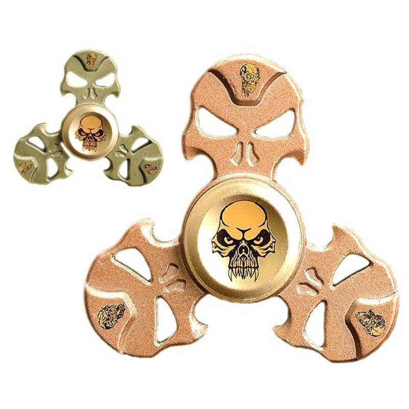 Fidget Spinner aus Metall, mit Totenkopf, sortierte Ware, 1 Stück von Sonstige