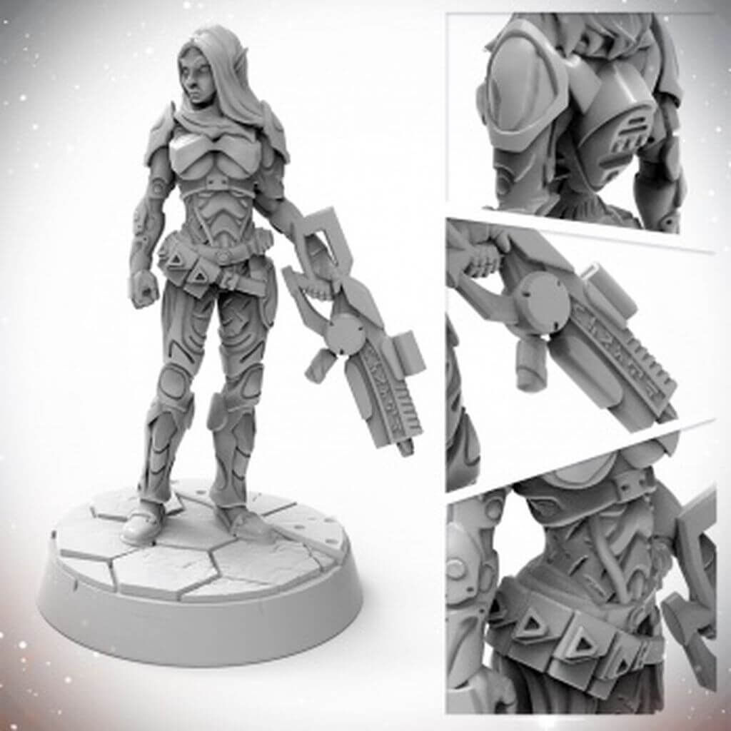 'Starfinder Miniatures: Elf Operative' von Archon Studio