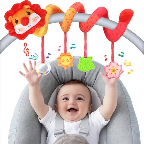 Kinderwagen Spirale Spielzeug Baby 0 3 4 6 9 12 Monate, Kinderwagenkette Hängespielzeug Plüschtier Activity Toy Montessori für Babyschale Autositz Spielebogen June Mädchen Neugeborene Geschenk Geburt Kinderwagen Spirale Spielzeug Baby 0 3 4 6 9 12 Monate, Kinderwagenkette Hängespielzeug Plüschtier Activity Toy Montessori für Babyschale Autositz Spielebogen June Mädchen Neugeborene Geschenk Geburt von Sootouo