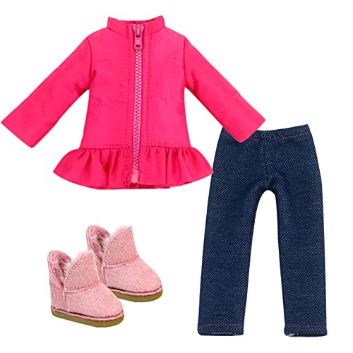 Sophias by Teamson Kids 3 -teiliges Winter -Outfit mit Stiefeln für 14,5 "Puppen, pink von Sophia's