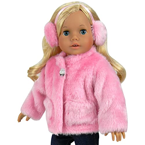 Sophias by Teamson Kids Pink Pelzmantel und Ohrschützer -Stirnband -Set für 18 "Puppen von Sophia's