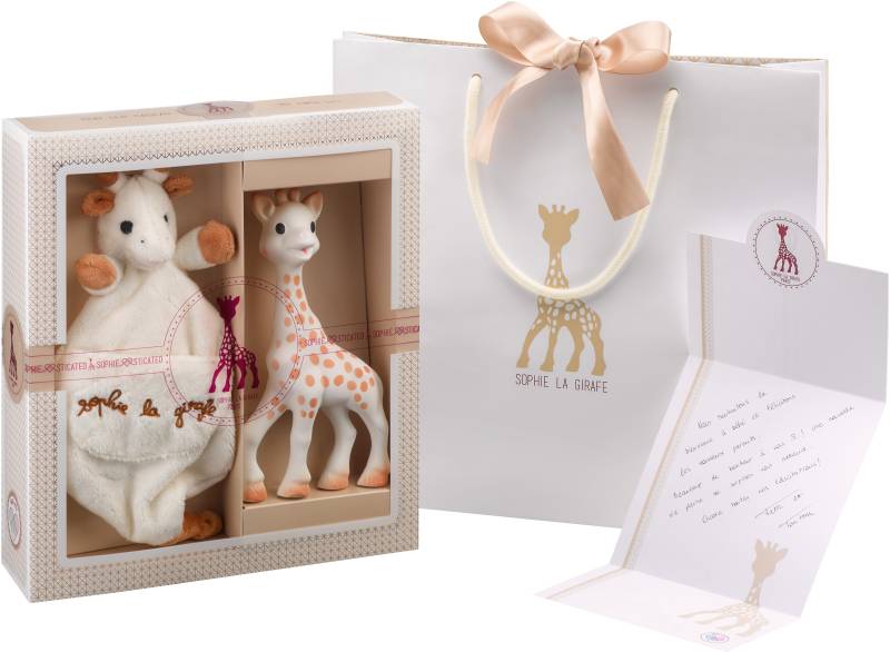 Sophie the Giraffe Geschenkset Schmusetuch, Weiß von Sophie die Giraffe