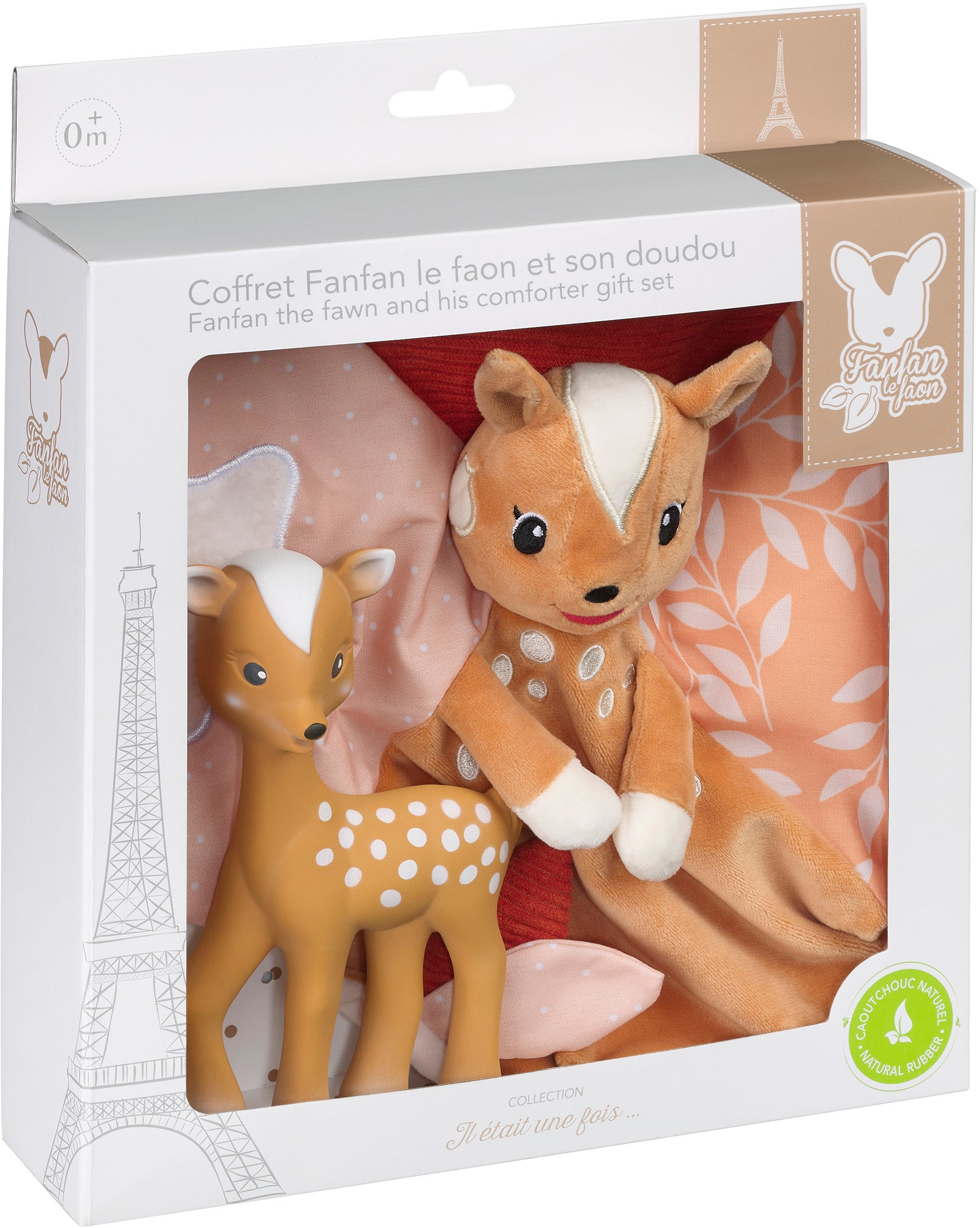 Sophie the Giraffe Reh Geschenkset Schmusetuch, Braun von Sophie die Giraffe