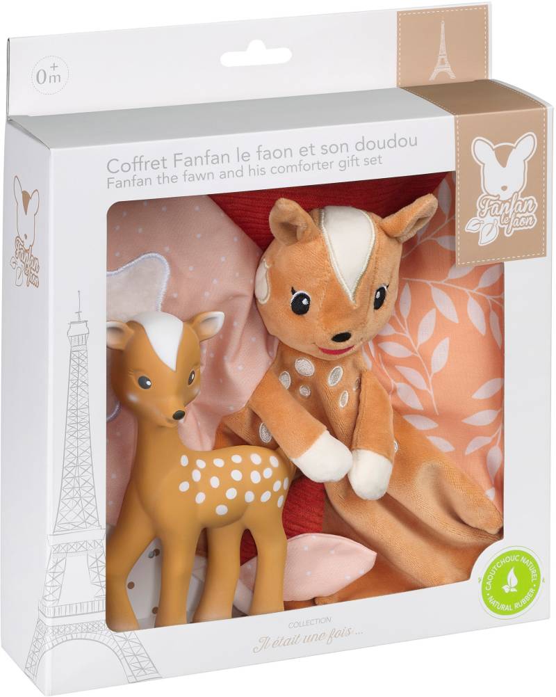 Sophie the Giraffe Reh Geschenkset Schmusetuch, Braun von Sophie die Giraffe