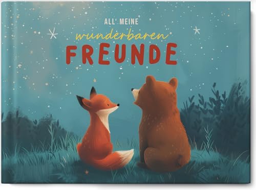 Sophies Kartenwelt Mein Freundschaftsbuch - Freundebuch Grundschule - Geschenkidee Einschulung Mädchen und Jungs - Freundebuch Schule Jungen Mädchen von Sophies Kartenwelt