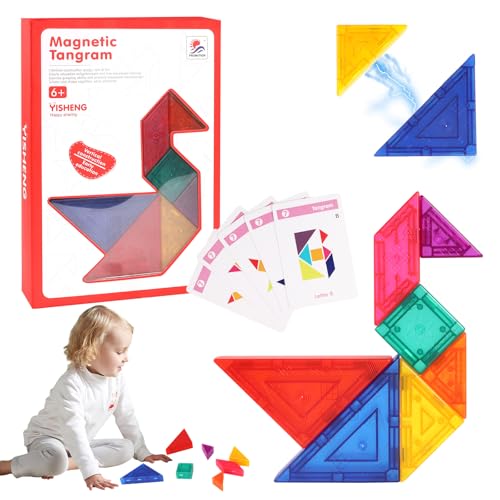Magnetisches Tangram für Kinder,IQ-Spielzeug Lernspielzeug,Tangram Kinder,Reisespiel ab 4 Jahren,7 Geometrische Formen,Verwendung für Partyspielzeug für Kindergeburtstag Magnetisches Tangram für Kinder,IQ-Spielzeug Lernspielzeug,Tangram Kinder,Reisespiel ab 4 Jahren,7 Geometrische Formen,Verwendung für Partyspielzeug für Kindergeburtstag von Sophisticate