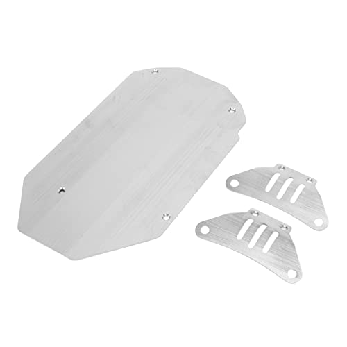 Edelstahl Chassis Armor Set, 3 Stück RC Car Protector Guard Skid Plate für Tamiya TT02 1/10 RC Car, Crawler Modification Part Zubehör, Front Center Rear Chassis von Sorandy