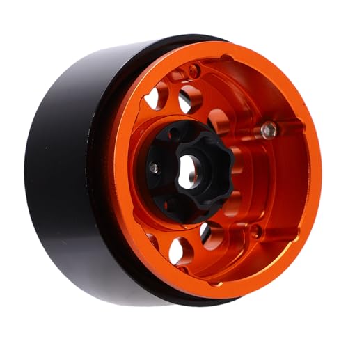 Sorandy 4pcs 1,9 Zoll RC Rad Hub RC Accessoires, Aluminium -Leichtmetallrad -Hub mit Hohem Festigkeit, Leichter Design Verbessert die Stabilität für Crawler -Auto (ORANGE) von Sorandy