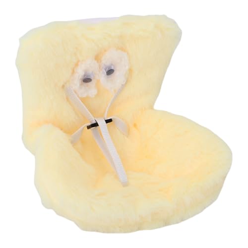 Sorandy Autositz für 17 cm Große Puppen, Süßer Sicherheitssitz mit Weichem, Pelzigem Kissen, Süßes und Funktionales Autoornament für Blindbox-Fans und Plüschpuppensammler (Yellow) von Sorandy