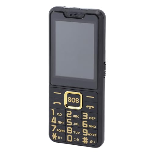 Sorandy Big Tasten Senior Phone 2G, Freigeschaltete Senioren -Handy, 2,6 Zoll HD -Bildschirm 2 Taschenlampe BT 0,3MP Kamera Sprachankündigung, SOS Key, 2500mAh Akku (Black) von Sorandy