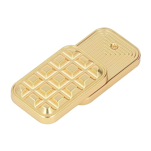 Sorandy Magnetischer Haptischer Schieber, Haptischer Schieber aus Metallziegeln, Tragbare Ergonomische Reliefbausteine Stressabbau Push Slider Sensorisches Handspinner für Autismus ADHS (Gold) von Sorandy