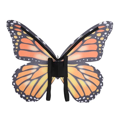 Sorandy Wings Kostüm, Dekorative Dress up Stütze mit Stirnband, Glatter Berührung, Anti Verblassungsdruck und Auffälliger Fang, Schmetterlingskostüm für Urlaubsfeierlichkeiten (ORANGE) von Sorandy