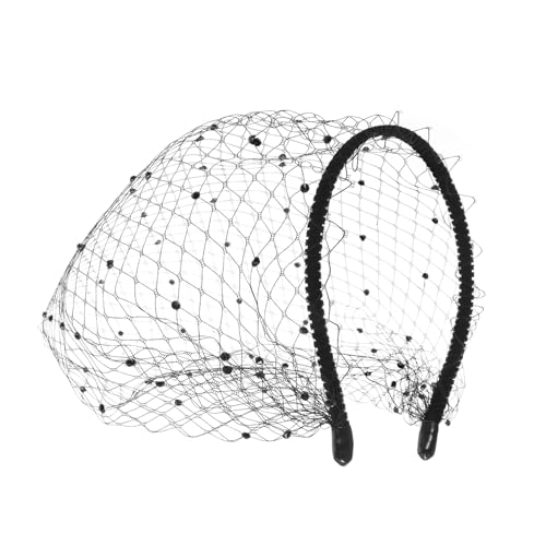 Sorcristy Vintage 1920er Jahre Kopfschmuck, Eleganter Fascinator Schleier Stirnband für Damen, Schwarz Mesh Schleier für Hochzeit, Teeparty, Cocktail, Retro Accessoire Sorcristy Vintage 1920er Jahre Kopfschmuck, Eleganter Fascinator Schleier Stirnband für Damen, Schwarz Mesh Schleier für Hochzeit, Teeparty, Cocktail, Retro Accessoire von Sorcristy
