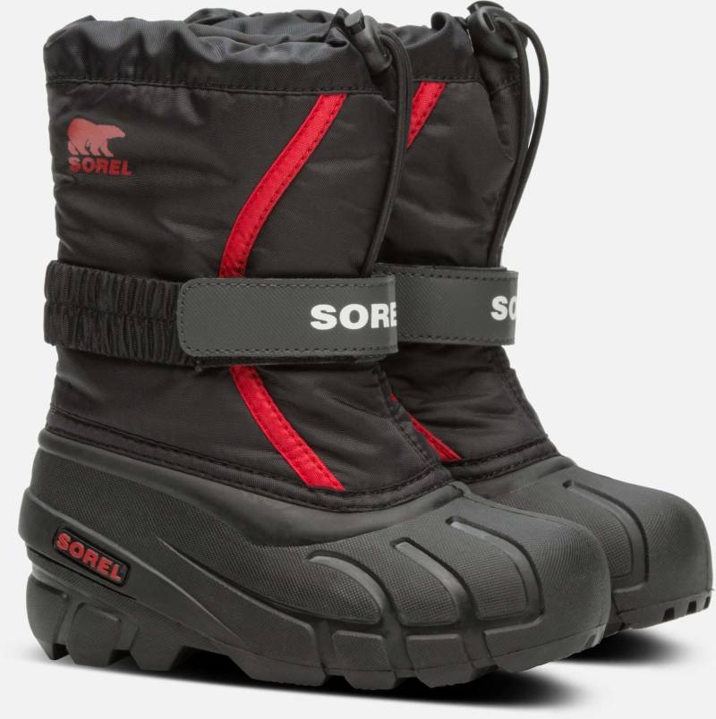 Sorel Children's Flurry Winterstiefel, Black/Bright Red, 25 von Sorel