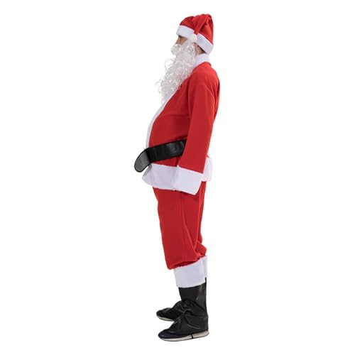7-teiliges Weihnachtsmann Kostüm Für Herren Weihnachtsmann Cosplay Kostüm Outfit Kostüm Weihnachtsfeier Kleidung Weihnachtsmann Anziehset Weihnachtsmann Kostüm Für Herren Weihnachtsmann Kostüm von Sorrowso