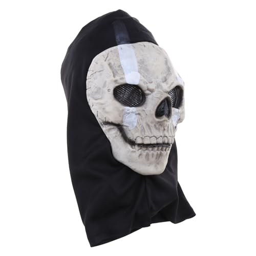 Halloween-Totenkopf-Horror-Kopfbedeckung, dekoratives Ornament, Basteln für Make-up, Bühnenauftritte, Party-Requisiten, Kostüm, Totenkopf von Sorrowso
