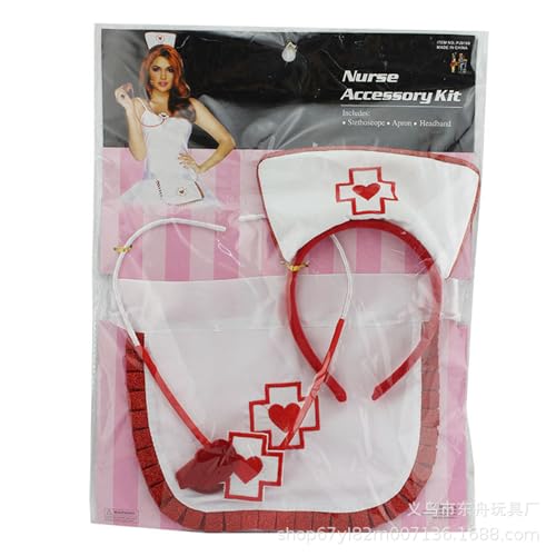 Krankenschwester Cosplay Set Mit Stirnband Schürze Und Stethoskop Krankenschwester Rollenspiel Outfits Zubehör Für Frauen Halloween Kostüm Krankenschwester Kostüm Zubehör Krankenschwester Frau von Sorrowso