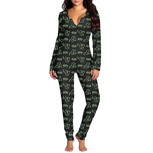 Sorrowso Damen Jumpsuit Mit Digitaldruck 3D Stretch Body Catsuit Halloween Cosplay Kostüm Zusammengesetztes Outfit Für Erwachsene Teenager Digitaldruck Schmale Catsuits von Sorrowso