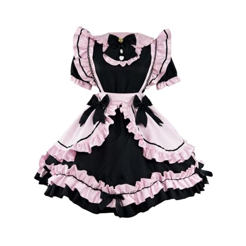 Sorrowso Französisches Dienstmädchen Kostüm Für Damen Französisches Dienstmädchen Kostüm Uniform Für Halloween Cosplay Dienstmädchen Kleid Stirnbänder Dienstmädchen Schürze Set Dienstmädchen Kostüm von Sorrowso