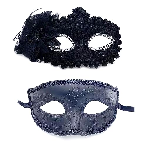 Sorrowso Paar Maskerade Halloween Kostüm Karneval Cosplay Party Kostüm Ball Hochzeit Party Karneval Kostüm Zubehör Set Für Männer Erwachsene Frauen von Sorrowso