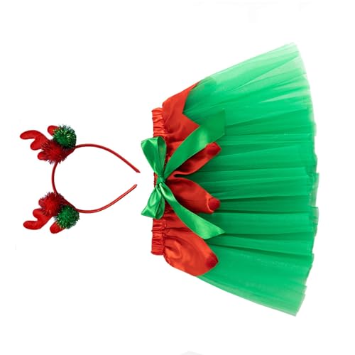 Weihnachts Stirnband Grüne Schleifen Rock Set Für Weihnachten Urlaub Party Foto Weihnachts Prinzessin Outfit Weihnachts Prinzessin Outfits von Sorrowso