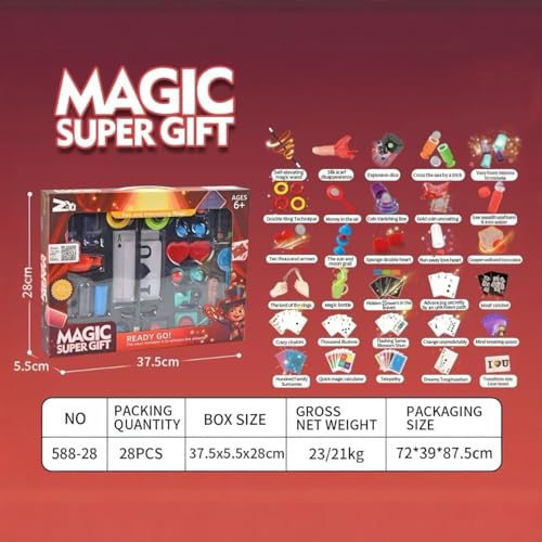 Zauberkasten für Kinder mit Magic Zauberhut & Zauberer Kostüm | Zaubertricks ab 6 7 8 9 10 11 12 Jahren | Kreatives Zauberkoffer-Set als Geburtstagsgeschenk & Kindergeschenke für Mädchen & Jungen Zauberkasten für Kinder mit Magic Zauberhut & Zauberer Kostüm | Zaubertricks ab 6 7 8 9 10 11 12 Jahren | Kreatives Zauberkoffer-Set als Geburtstagsgeschenk & Kindergeschenke für Mädchen & Jungen von Sosisul