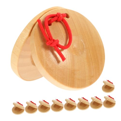 Sosoport 10 Stück Fingerkastagnetten Aus Holz Musikinstrument Handfingerkastagnetten Klassenzimmer DIY Schlaginstrument Aus Holz Für Und Erwachsene von Sosoport