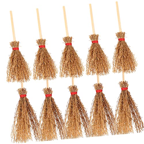 10Stücke Miniaturbesen Puppenhauszubehör für Hexenhandwerk und Partydekoration Requisiten für Halloween und Wizard Fein Verarbeitet mit Realistischen 10Stücke Miniaturbesen Puppenhauszubehör für Hexenhandwerk und Partydekoration Requisiten für Halloween und Wizard Fein Verarbeitet mit Realistischen von Sosoport