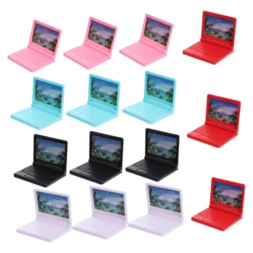 15Stücke Teiliges Laptop Modell für Puppenhaus Computer Deko für Kreative DIY Mikrolandschaften von Sosoport