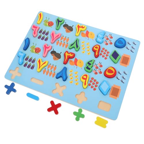 1Satz Arabisches Puzzlespielzeug für Kleinkinder Lernspielzeug zur Form und Zahlenzuordnung für Frühkindliche Bildung Holzspielzeug mit Sicheren Glatten Materialien von Sosoport