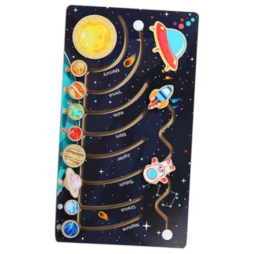 1Satz Holzpuzzle Sonnensystem für Lernspielzeug mit Planeten Fördert Praktische Fähigkeiten für Kleinkinder und Vorschulkinder Perfektes von Sosoport