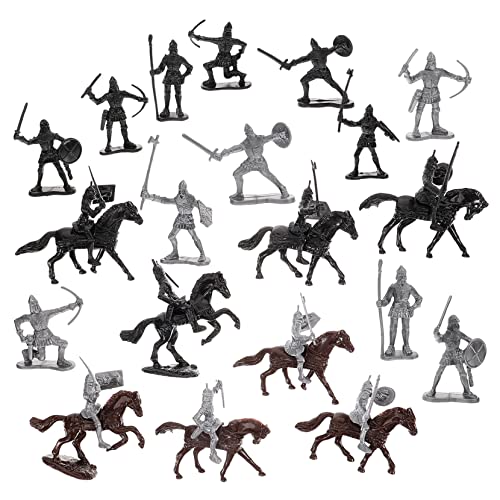 1Satz Soldaten Figuren Teiliges Modell mit Rittern für Realistische Miniaturszenen und Detailliert Gestaltet für Kreative Spielideen von Sosoport