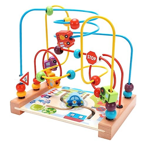 Sosoport Holz Labyrinth Spielzeug für Kinder Intelligenzperlenspiel Montessori Lernspielzeug Pädagogisches Beschäftigungsbrett Sensorisches Spielzeug von Sosoport