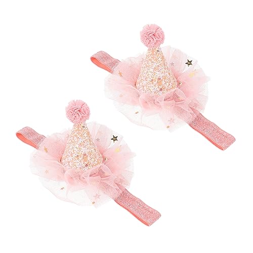 2 Stück Geburtstagshutkopf Blumenhut Kinderpartyhüte Geburtstagskopfbedeckung Mesh-Hut Kleinkind -Geburtstagsmütze Geburtstagshut Hüte für Kinderhüte Stoff Rosa 2 Stück Geburtstagshutkopf Blumenhut Kinderpartyhüte Geburtstagskopfbedeckung Mesh-Hut Kleinkind -Geburtstagsmütze Geburtstagshut Hüte für Kinderhüte Stoff Rosa von Sosoport