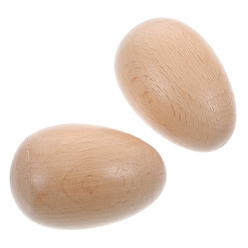 2 Stück Holz Musik Eier Musikalische Percussion Instrumente für Partys und Frühkindliche Bildung Breit von Sosoport