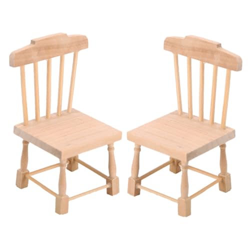 2 Stück Kleiner Mini-Stuhl mit dünner Linie winzig Miniatur Mini-Hausschmuck Stuhlmodell Mini-Hausstuhl aus Holz Mini-Holzstühle Mini-Möbelverzierung Mini-Stühle Birke Khaki 2 Stück Kleiner Mini-Stuhl mit dünner Linie winzig Miniatur Mini-Hausschmuck Stuhlmodell Mini-Hausstuhl aus Holz Mini-Holzstühle Mini-Möbelverzierung Mini-Stühle Birke Khaki von Sosoport