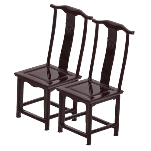 2 Stück Stühle für Puppenhäuser Vintage Möbel für Sandtisch Architekturmodelle Dekoration für Schlafzimmer Wohnzimmer und Mehr 2 Stück Stühle für Puppenhäuser Vintage Möbel für Sandtisch Architekturmodelle Dekoration für Schlafzimmer Wohnzimmer und Mehr von Sosoport