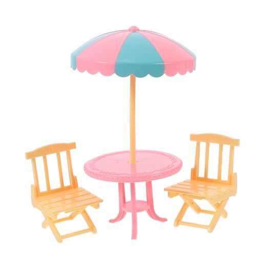 Sosoport Kleiner Strandstuhl Spielzeug Satz für Puppenhaus Dekoration Kreative Simulation Strandeinrichtung mit Sonnenschirm und Accessoires Sosoport Kleiner Strandstuhl Spielzeug Satz für Puppenhaus Dekoration Kreative Simulation Strandeinrichtung mit Sonnenschirm und Accessoires von Sosoport