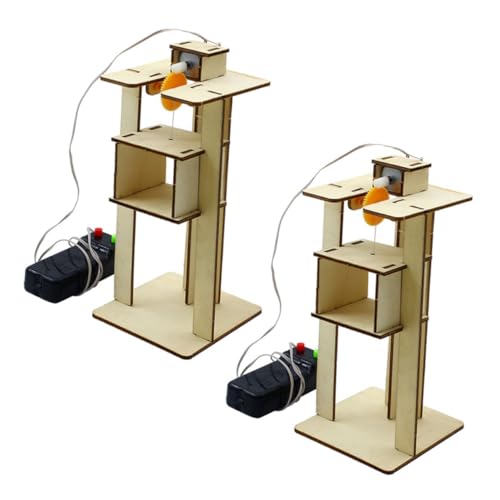 2Stücke DIY Holzspielzeug Aufzüge für Wissenschaftsset zum Selbermachen Lernspielzeug mit Puzzlespaß für Kreative für Junge von Sosoport