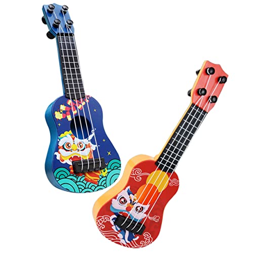 2Stücke Mini Ukulele für Cartoon Gitarre Lernspielzeug Saiten Kindergitarre für Anfänger Musikalisches für Jungen 2Stücke Mini Ukulele für Cartoon Gitarre Lernspielzeug Saiten Kindergitarre für Anfänger Musikalisches für Jungen von Sosoport