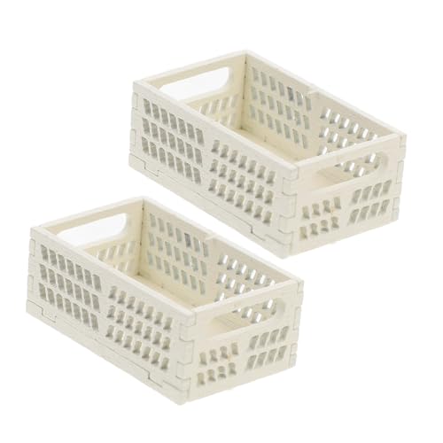 2Stücke Puppenhaus Aufbewahrungskörbe aus Mini Deko Körbe für Kreative Modelle für Szenen im Kinderzimmer Farbton 2Stücke Puppenhaus Aufbewahrungskörbe aus Mini Deko Körbe für Kreative Modelle für Szenen im Kinderzimmer Farbton von Sosoport